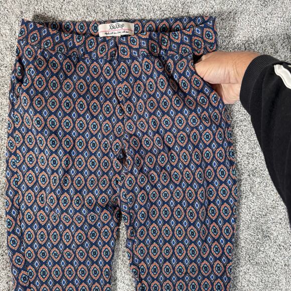 BeBop Cropped Pants Sz 11 Boho Chic Retro 70s Groovy Medallions Parisian Office - Picture 7 of 14